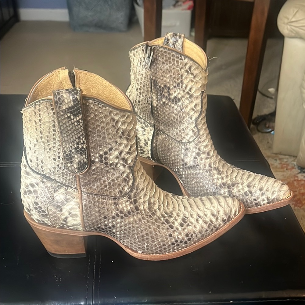 Women's Real Python Ankle Boots .. absolutely stunninng!